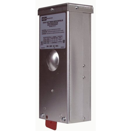 HUBBELL WIRING DEVICE-KELLEMS Switches and Lighting Controls, Industrial Grade, Switched Enclosures, Motor Disconnects, Enclosure Only, For 30, 40 and 60A Aluminum, NEMA 3R HBL16R90